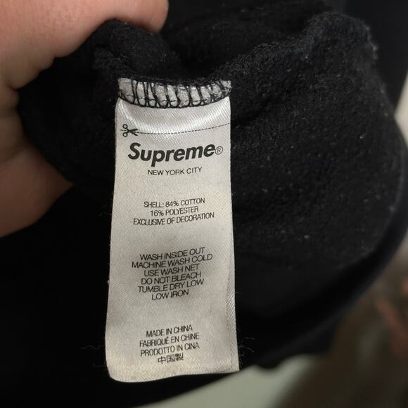 SUPREME Lakshmi Full Zip Embroidered Hoodie Black Sz Large - Picture 10 of 11